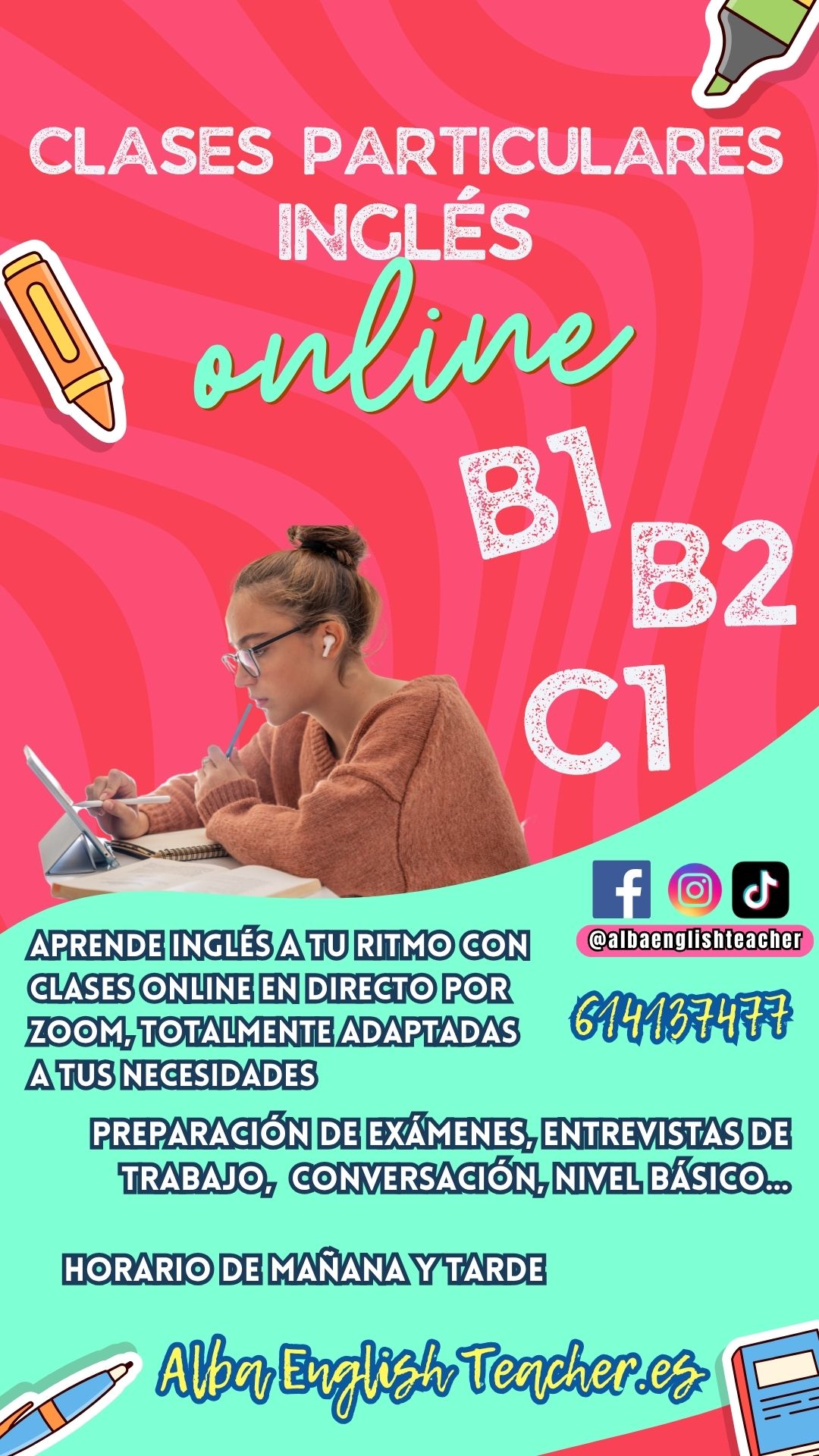 Clases particulares de inglés online